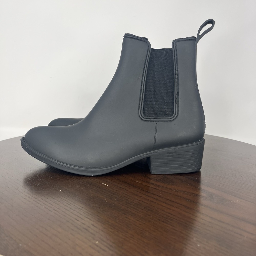 Havana Last Jeffrey Campbell Chelsea Boots‎ Women's 10 Black Rain Rubber Booties